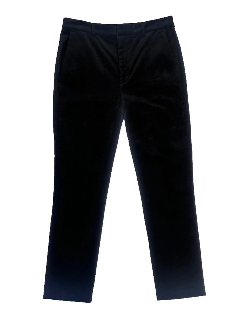 Lauren Ralph Lauren Black Velvet Trousers Size 6 Straight Leg Cotton Velvet LRL